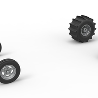 Wheel set of Dirt Dragster Scale 1:25 - Thumbnail 1