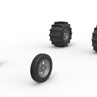 Wheel set of Dirt Dragster Scale 1:25 - Thumbnail 2