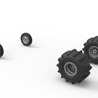 Wheel set of Dirt Dragster Scale 1:25 - Thumbnail 8