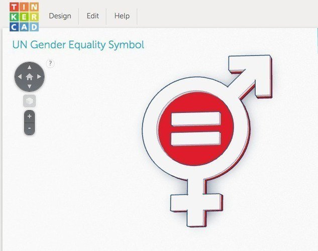 UN Gender Equality Symbol 3D Print 56046