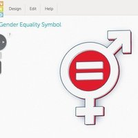 Small UN Gender Equality Symbol 3D Printing 56046