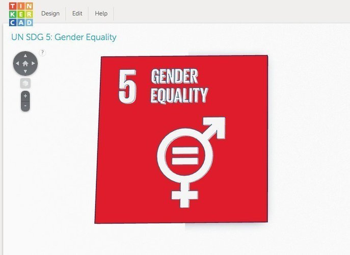 UN Gender Equality Symbol 3D Print 56047