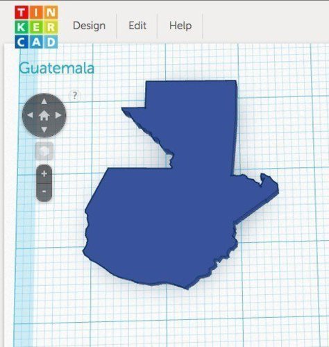 Guatemala Outline 3D Print 56048