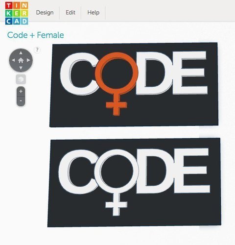 Code + Female 3D Print 56050