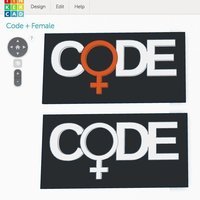 Small Code + Female 3D Printing 56050