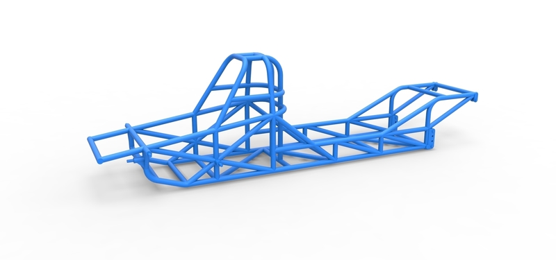 Frame of Dirt Dragster 4wd Scale 1:25