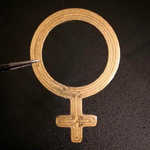 Copper Female Venus Symbol 3D Print 56080