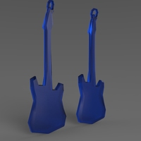 Low Poly Electric Guitar Earring - Thumbnail 2