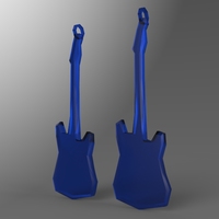 Low Poly Electric Guitar Earring - Thumbnail 3
