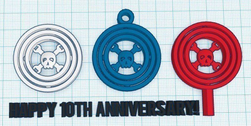 Hackaday Gimbal Set - 10th Anniversary Edition