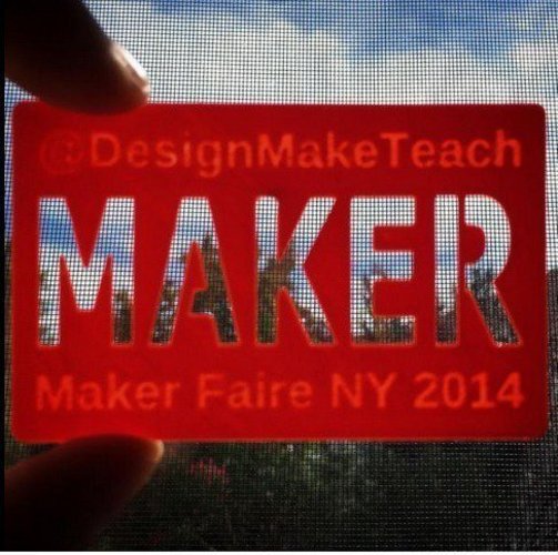Maker Faire NY 2014 - Stencil Business Card 3D Print 56137