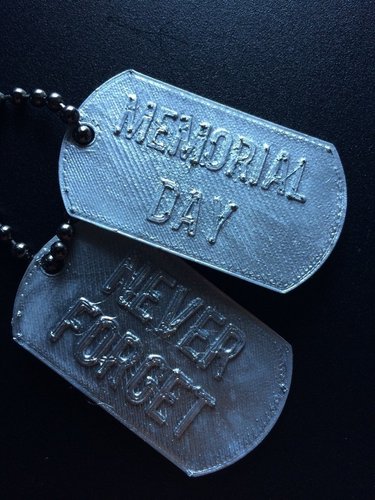 Memorial Day - Dog Tags 3D Print 56138