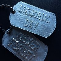 Small Memorial Day - Dog Tags 3D Printing 56138