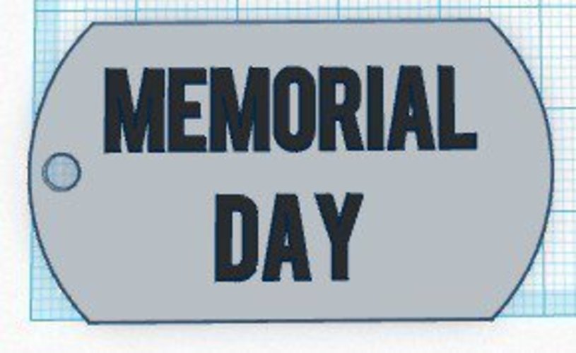 Memorial Day - Dog Tags 3D Print 56140