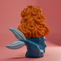 Busty Mermaid 3D print model - Thumbnail 5