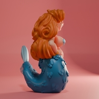 Busty Mermaid 3D print model - Thumbnail 6