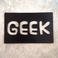 Small GEEK Card 3D Printing 56141