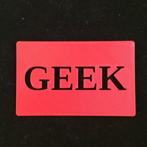 GEEK Card 3D Print 56142