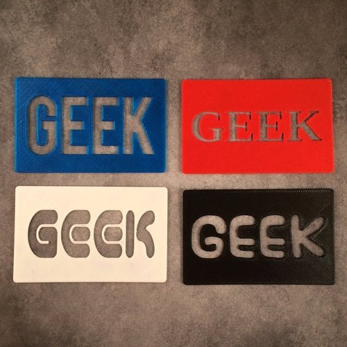 GEEK Card 3D Print 56145