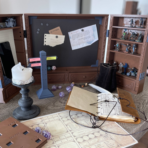 DM Inventory: Miniature Display / Small DM Screen 3D Print 561486