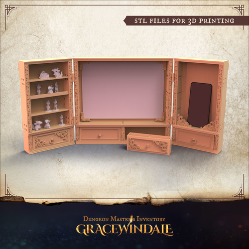 DM Inventory: Miniature Display / Small DM Screen 3D Print 561490