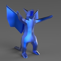 Small Low Poly Dragon 3D Printing 5615