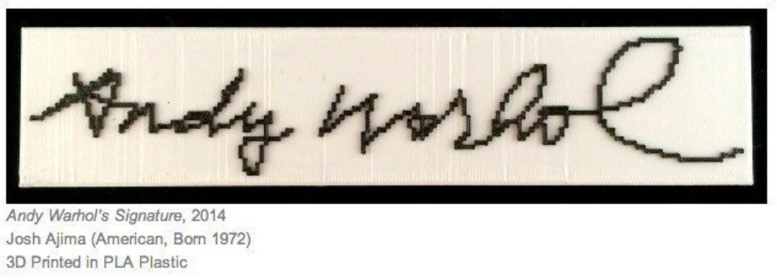 Andy Warhol's Signature 3D Print 56154
