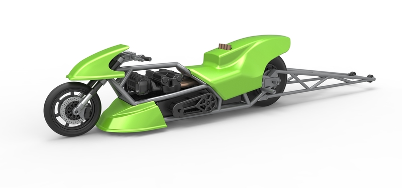 Top fuel dragster motorcycle Scale 1:25