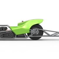 Top fuel dragster motorcycle Scale 1:25 - Thumbnail 7