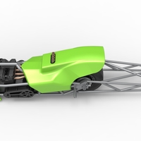 Top fuel dragster motorcycle Scale 1:25 - Thumbnail 8