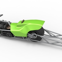 Top fuel dragster motorcycle Scale 1:25 - Thumbnail 10