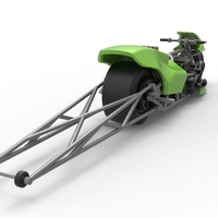 Top fuel dragster motorcycle Scale 1:25 - Thumbnail 14