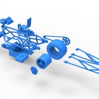 Top fuel dragster motorcycle Base 1:25 - Thumbnail 25