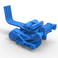 Engine of Top fuel dragster motorcycle 1:25 - Thumbnail 16