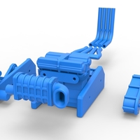 Engine of Top fuel dragster motorcycle 1:25 - Thumbnail 19