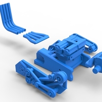 Engine of Top fuel dragster motorcycle 1:25 - Thumbnail 22
