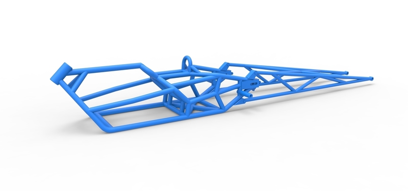 Frame of Top fuel dragster motorcycle Scale 1:25
