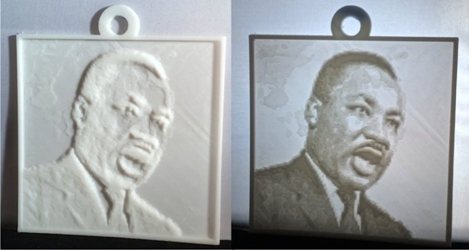 Martin Luther King, Jr. Lithopane