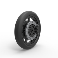 Front wheel of Top fuel dragster motorcycle 1:25 - Thumbnail 2