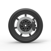 Front wheel of Top fuel dragster motorcycle 1:25 - Thumbnail 5