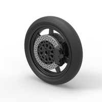 Front wheel of Top fuel dragster motorcycle 1:25 - Thumbnail 7