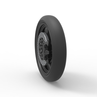 Front wheel of Top fuel dragster motorcycle 1:25 - Thumbnail 8