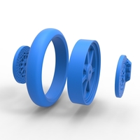 Front wheel of Top fuel dragster motorcycle 1:25 - Thumbnail 9