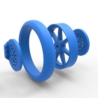 Front wheel of Top fuel dragster motorcycle 1:25 - Thumbnail 11