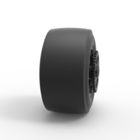 Rear wheel of Top fuel dragster motorcycle 1:25 - Thumbnail 3