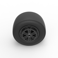 Rear wheel of Top fuel dragster motorcycle 1:25 - Thumbnail 6