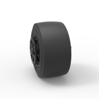 Rear wheel of Top fuel dragster motorcycle 1:25 - Thumbnail 8