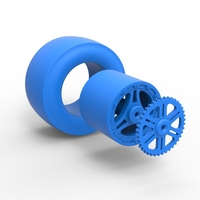 Rear wheel of Top fuel dragster motorcycle 1:25 - Thumbnail 14