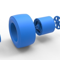 Rear wheel of Top fuel dragster motorcycle 1:25 - Thumbnail 15