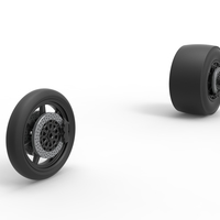 Wheel Set of Top fuel dragster motorcycle 1:25 - Thumbnail 2